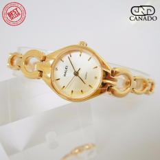 Cửa hàng bán CANADO Đồng Hồ Nữ HALEI Saphiare Ladies Luxury Watch HL5006 Chống Xước – Chống Nước (Vàng)