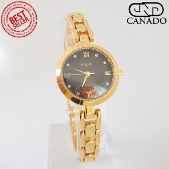 CANADO Đồng Hồ Nữ HALEI Saphiare Ladies Luxury Watch HL5009 Chống Xước - Chống Nước (Vàng)