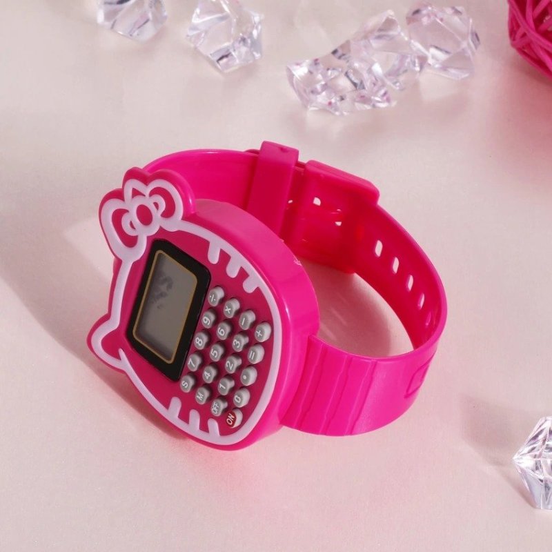 Children Silicone Date Multi-Purpose Kids Calculator Wrist Watch(Rose) - intl bán chạy