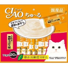 Ciao Churu – Bánh thưởng dạng sốt mịn cho mèo vị gà và hải sản ( 20 tuýt )