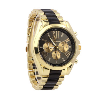 Classic Luxury Men Stainless Steel Quartz Analog Wrist Watch Fashion Black  