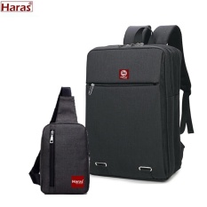 COMBO Balo Laptop HARAS Cylinder HR179HR147(ĐEN)