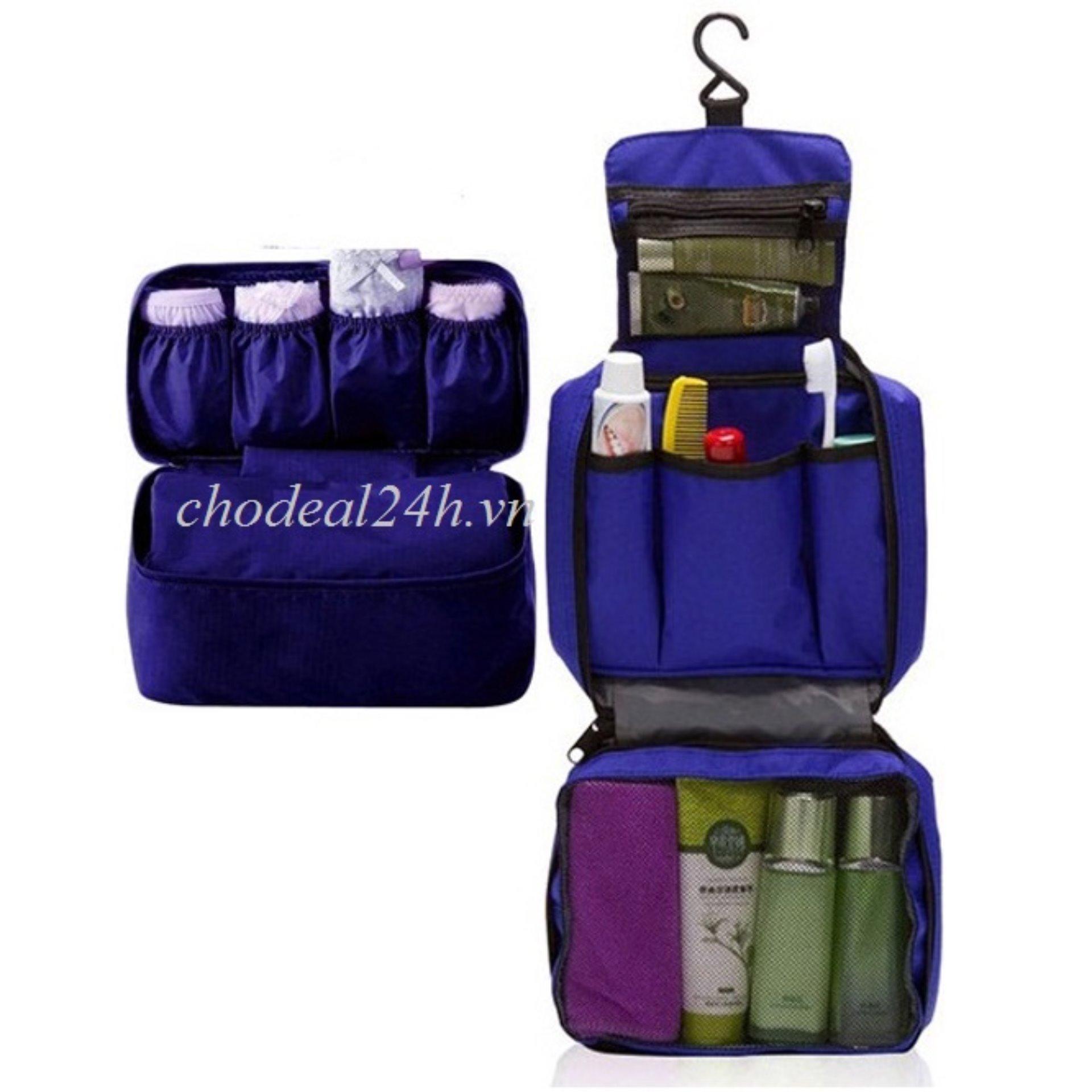Combo túi đựng đồ cá nhân du lịch travel và túi đựng đồ lót du lịch - chodeal24h (xanh dương...
