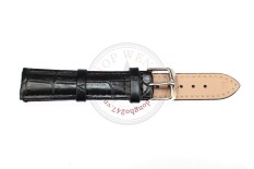 Dây đồng hồ da bò vân cá sấu size 18mm - DDH10 (Đen). bán chạy