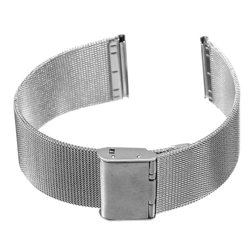 Dây Đồng Hồ Đeo Tay Dạng Lưới Bằng Thép Không Rỉ Bạc 20mm bán chạy