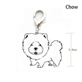 Dog Tag Disc Disk Pet ID Enamel Accessories Collar Necklace Pendant - intl