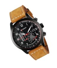 Đồng hồ dây da nam Curren 3019 (Đen)