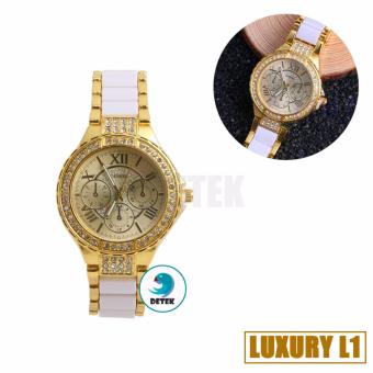 Đồng hồ dây kim loại Luxury L1 thời trang (Trắng)  