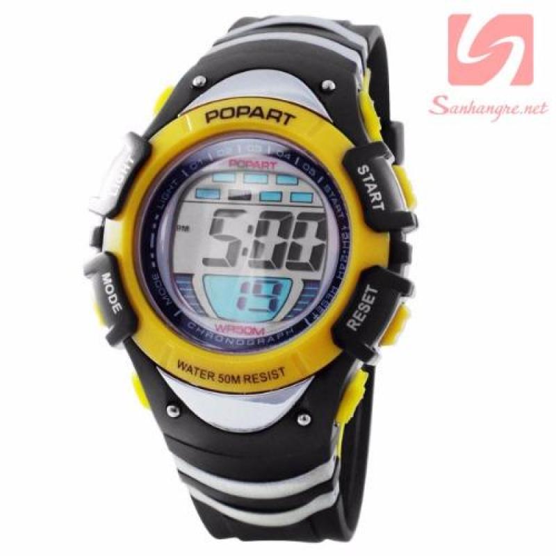 Nơi bán Đồng hồ điện tử đeo tay thể thao Popart 385 (Vàng)