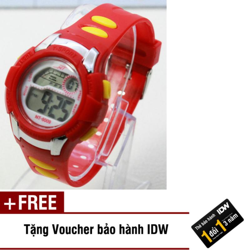 Đồng hồ điện tử trẻ em IDW 7912 (Đỏ) + Tặng kèm voucher bảo hành IDW bán chạy