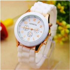 Đồng hồ Geneva dây cao su Thời trang Alowatch (Trắng)
