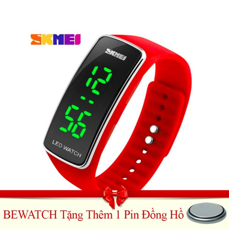 Đồng hồ Led dây nhựa Skmei SK21102-15LE (Đỏ)Tặng Kèm 01 Viên Pin bán chạy