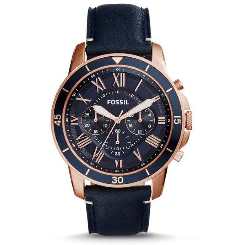 Nơi bán Đồng hồ nam cao cấp dây da Fossil FS5237 (Xanh) - Phân phối chính hãng
