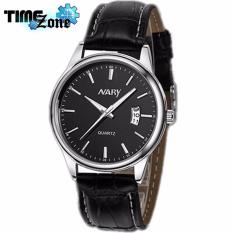 Đồng hồ nam dây da cao cấp TimeZone Nary Golden (Dây Đen, Mặt Đen) + Tặng Kèm Hộp