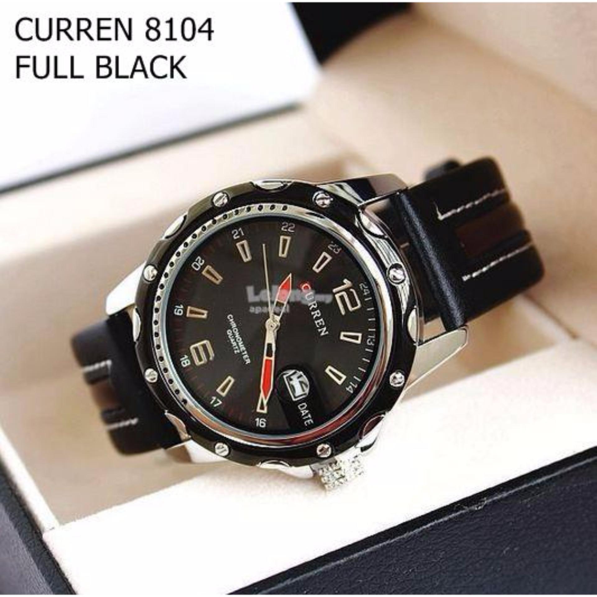 Đồng hồ nam dây da Curren CR8104 (đen)