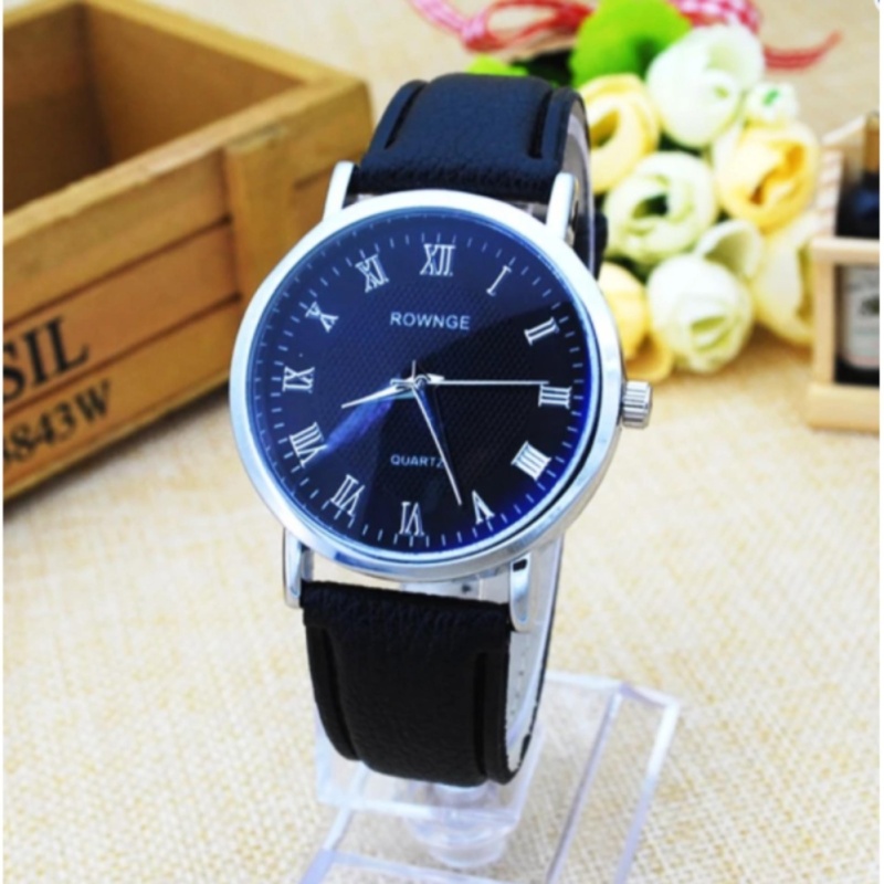 Nơi bán Đồng hồ nam dây da mềm sợi tổng hợp Thiên Ân (Đen)
