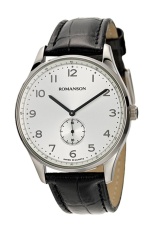 Đồng hồ nam dây da Romanson TL0329MWWH (Đen)