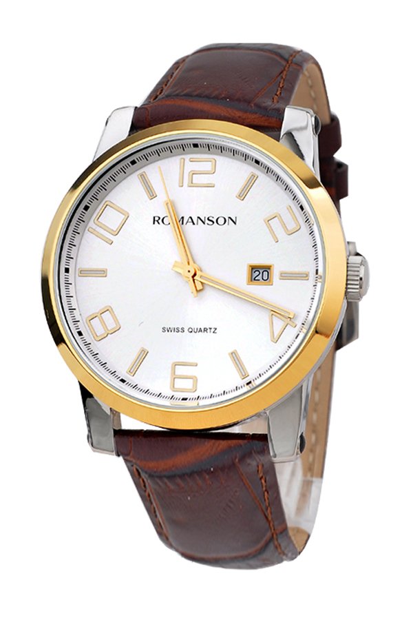 Đồng hồ nam dây da Romanson TL0334MCWH (Nâu)