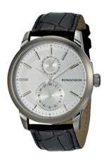 Đồng hồ nam dây da Romanson TL2647BMWWH (Đen)
