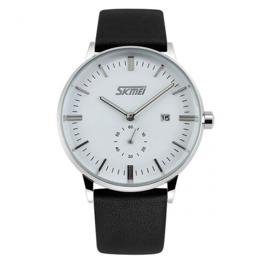 Đồng hồ nam dây da Skmei DHN30 Trắng
