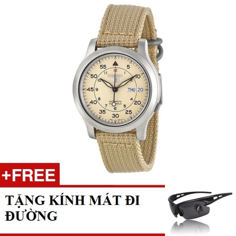 Nơi bán Đồng hồ nam dây dù Seiko 5 SNK807K1 (Xanh dương) + Tặng 1 kính mát đi đường.