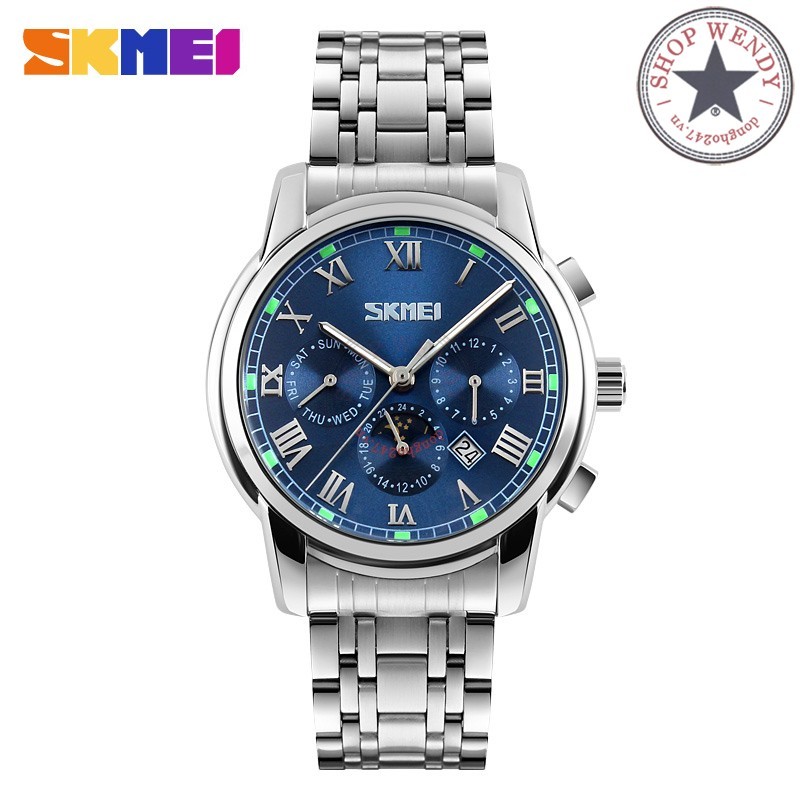 Nơi bán Đồng Hồ Nam Dây Thép 6 Kim Chạy Skmei CH257 (Đen)