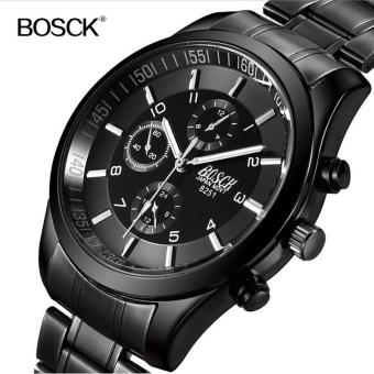 Đồng hồ nam dây thép đen BOSCK 8251  