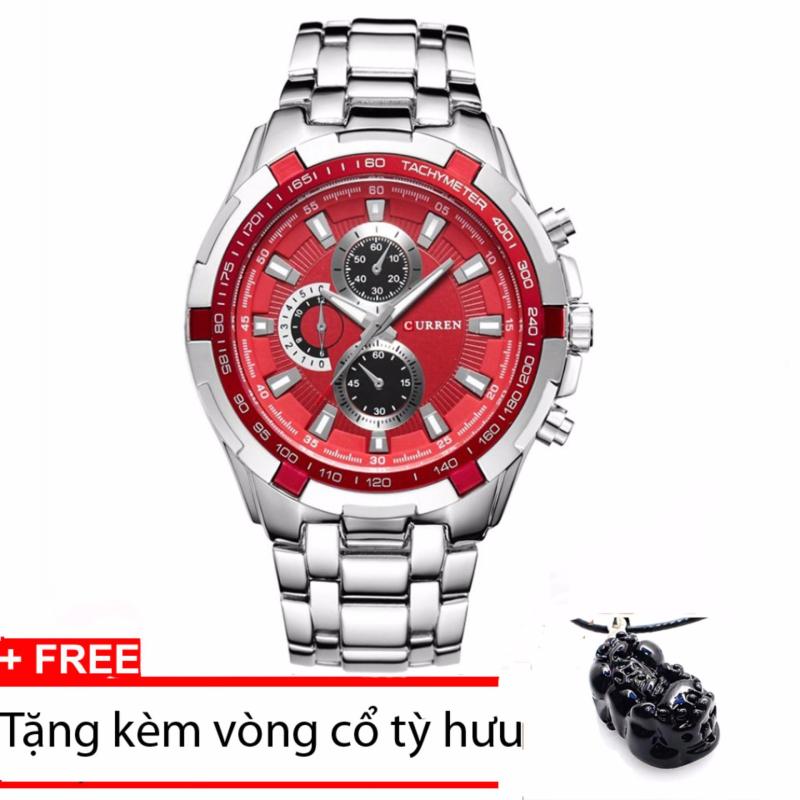 Đồng hồ nam dây thép không gỉ CURREN dhcr5666 (Mặt đỏ) +Tặng kèm
vòng cổ tỳ hưu bán chạy