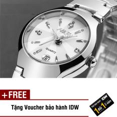 Đồng hồ nam dây thép không rỉ cao cấp Nary IDW 2563 (Mặt trắng) + Tặng kèm voucher bảo hành IDW