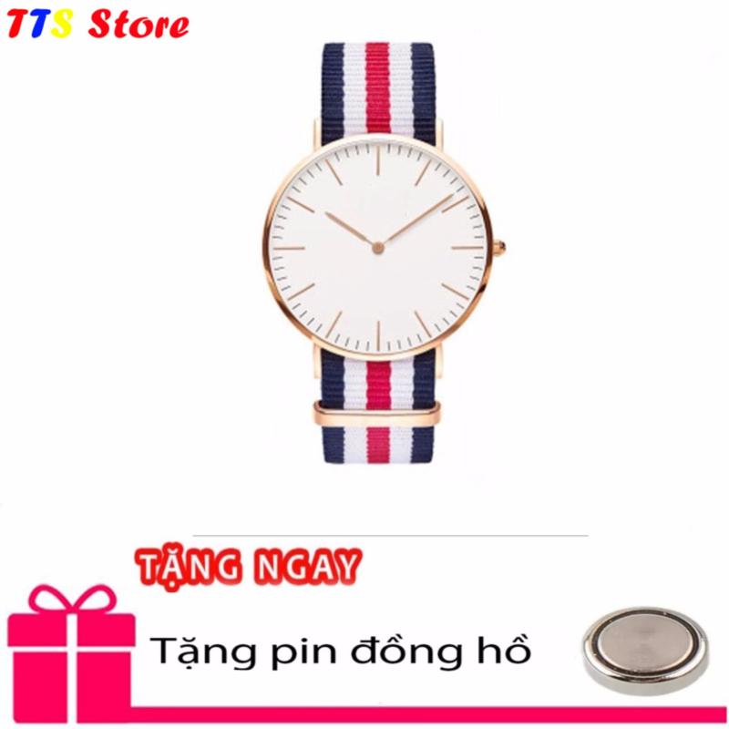Nơi bán Đồng hồ Nam dây vải 5 màu chống nước TTS + Tặng pin đồng hồ