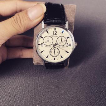 Đồng hồ nam giá rẻ TimeZone Geneva cá tính (Trắng)  