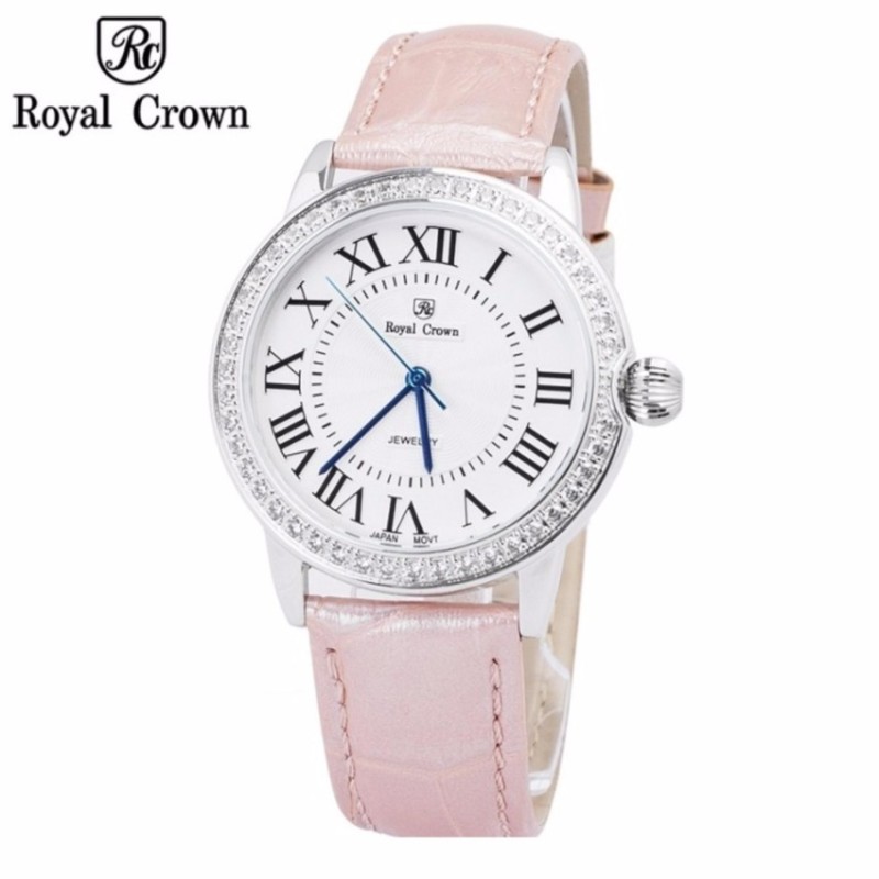 Nơi bán Đồng hồ nữ chính hãng Royal Crown Italy 4601 dây da hồng