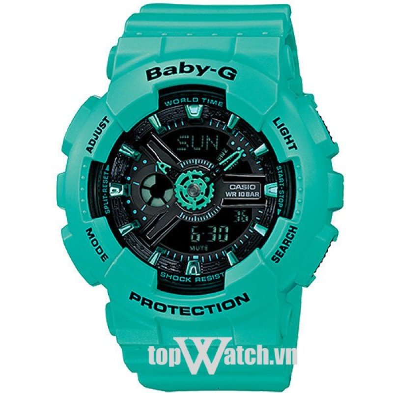 Nơi bán Đồng hồ nữ dây cao su Casio BA-111-3ADR(Mặt Đen)