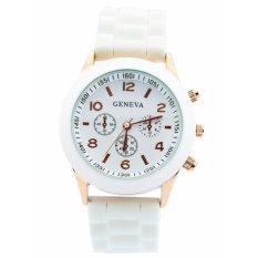 Đồng hồ nữ dây cao su GENEVA C0013 (Trắng)