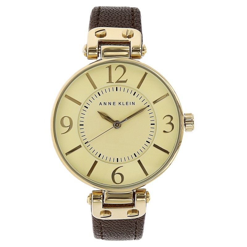 Nơi bán Đồng hồ nữ dây da Anne Klein 10/9168IVBN (Nâu vàng) - Hãng Phân phối chính thức