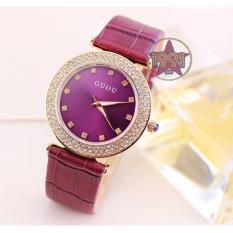 Đánh Giá Đồng hồ nữ dây da cao cấp Guou G8112 màu tím   Slim1991
