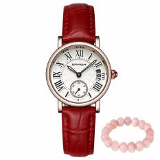 Cập Nhật Giá Đồng hồ nữ dây da cao cấp SANDA JAPAN P206 tặng kèm vòng tay – Dây đỏ   Bảo Tín Watches