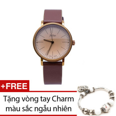 Bảng Báo Giá Đồng hồ nữ dây da JULIUS JU1005 (Nâu) + Tặng 1 vòng tay Charm   HaHaFashion
