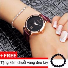 Bảng Báo Giá Đồng hồ nữ dây da Sanda 1001 (Dây màu đỏ mận)   Bảo Tín Watches