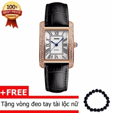 Đồng hồ nữ dây da viền đá Skmei 1033