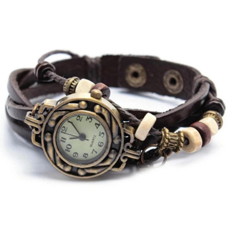 Đồng hồ nữ dây giả da Vintage (Nâu) bán chạy