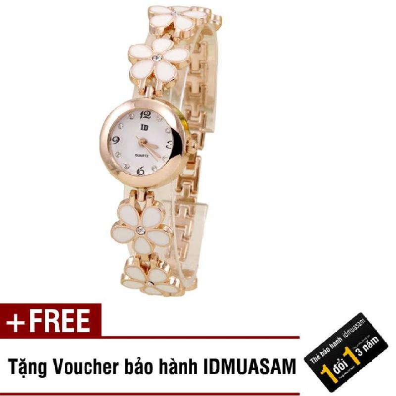 Giá bán Đồng hồ nữ dây hợp kim cao cấp ID S0231 (Vàng) + Tặng kèm voucher bảo hành IDMUASAM