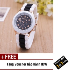Đồng hồ nữ dây silicon thời trang Geneva IDW 8291 + Tặng kèm voucher bảo hành IDW