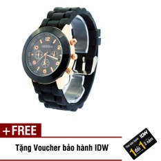 Đồng hồ nữ dây silicon thời trang Geneva IDW 9001 + Tặng kèm voucher bảo hành IDW