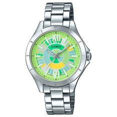 Đồng hồ nữ dây thép không gỉ Casio LTP-E129D-3ADF (Xanh bạc)