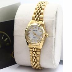 Đồng hồ nữ dây thép màu vàng V6 001 chống nước HALEI