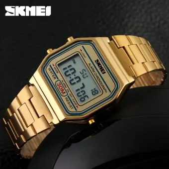Đồng hồ NỮ điện tử dây kim loại SKMEI DG1123H (Vàng)  