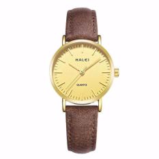 Đồng hồ nữ Halei 135 dây nâu chống nước tuyệt đối
