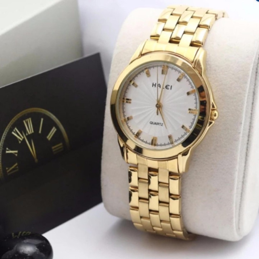 Đồng hồ nữ Halei 501 dây thép mặt trắng chống nước – N1990