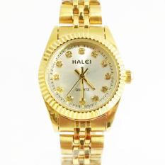 Giá Đồng hồ nữ Halei AH356L. Đồng nữ mạ vàng chống nước chống xước (Dây vàng, mặt trắng)   Lamia Shop